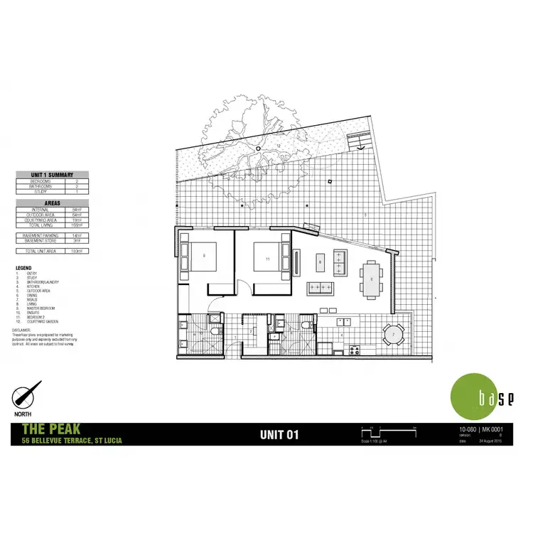 Floorplan of Homely apartment listing, 1/56 Bellevue Terrace, St Lucia QLD 4067