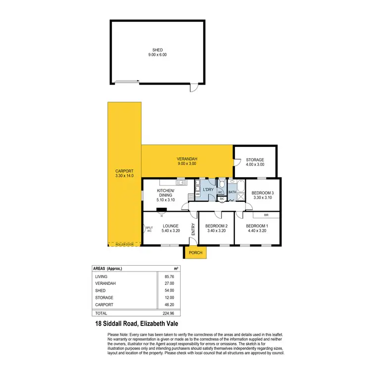 Floorplan of Homely house listing, 18 Siddall Road, Elizabeth Vale SA 5112