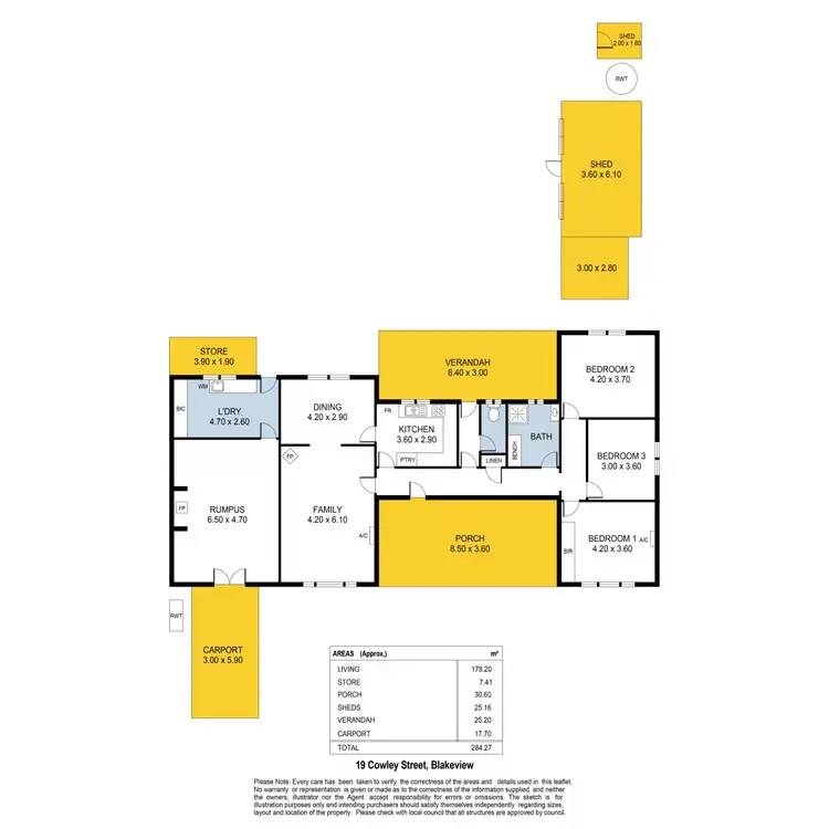 Floorplan of Homely house listing, 19 Cowley Street, Blakeview SA 5114