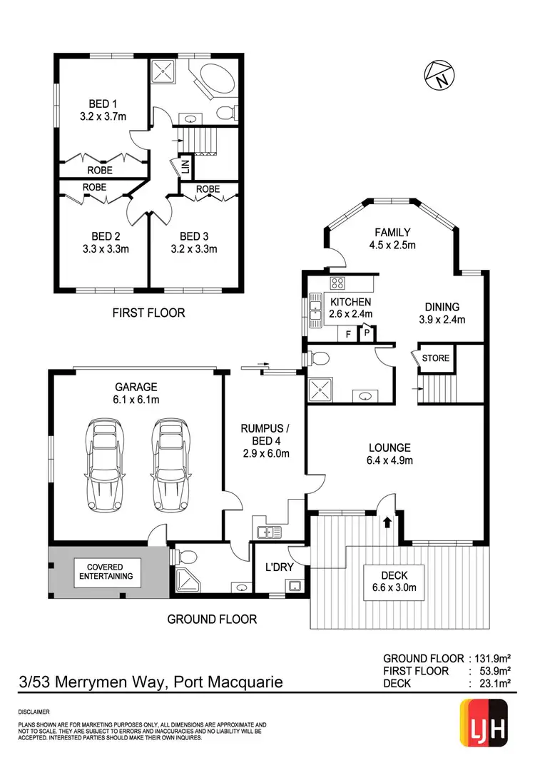 Floorplan of Homely townhouse listing, 3/53 Merrymen Way, Port Macquarie NSW 2444