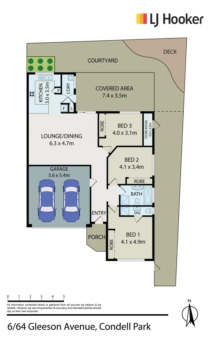Floorplan of Homely villa listing, 6/64 Gleeson Avenue, Condell Park NSW 2200