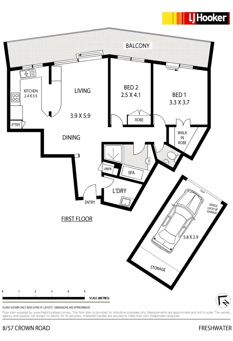Floorplan of Homely apartment listing, 8/59 Crown Road, Queenscliff NSW 2096