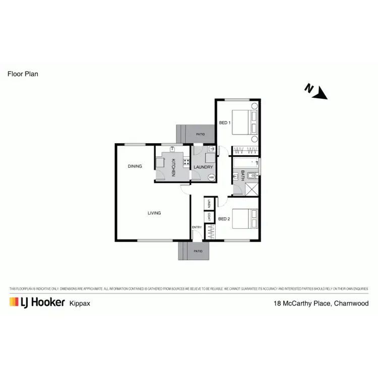 Floorplan of Homely house listing, 18 McCarthy Place, Charnwood ACT 2615