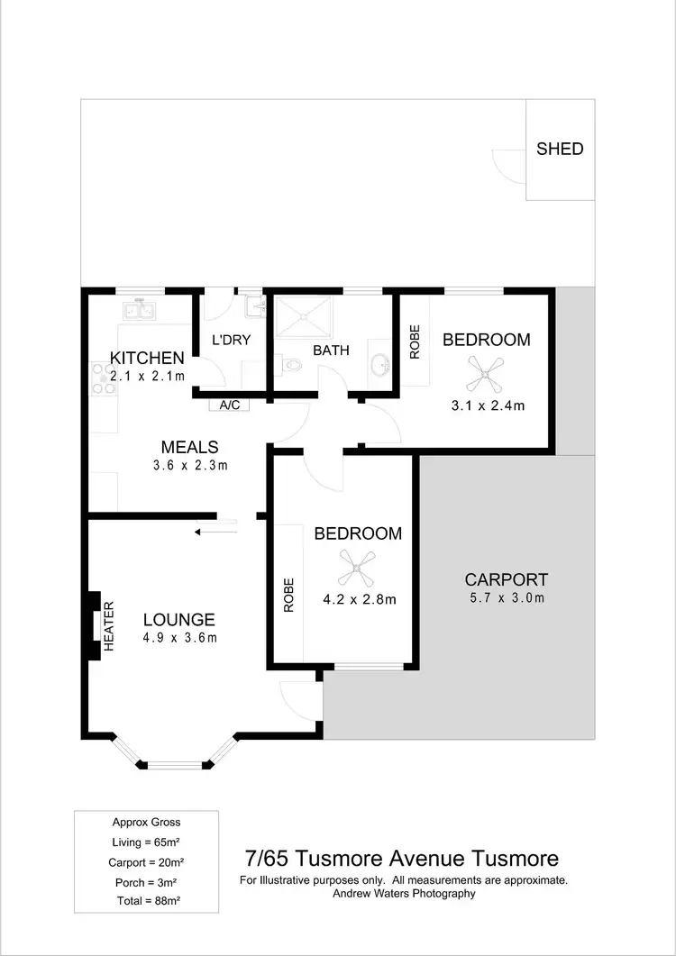 Floorplan of Homely unit listing, 7/65 Tusmore Avenue, Tusmore SA 5065
