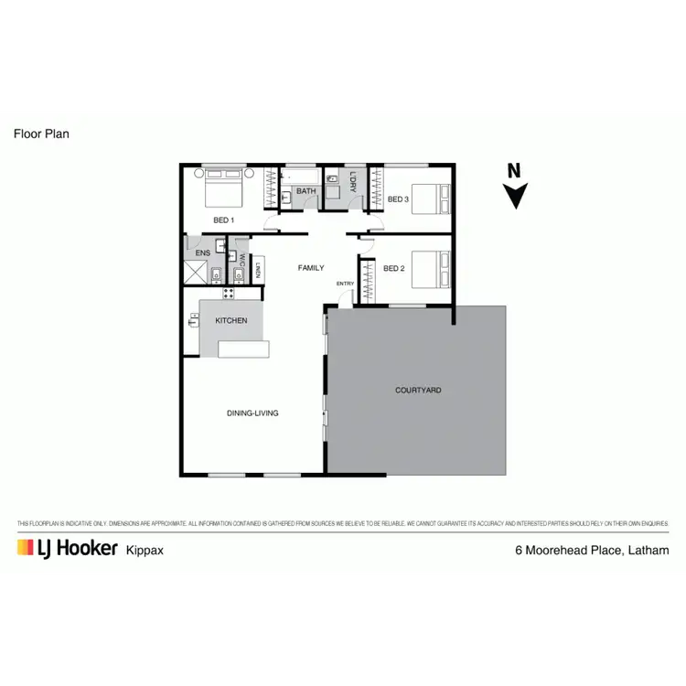 Floorplan of Homely house listing, 6 Moorehead Place, Latham ACT 2615