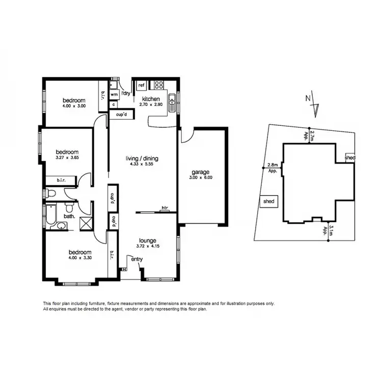 Floorplan of Homely unit listing, 2/107 Seabrook Boulevard, Seabrook VIC 3028
