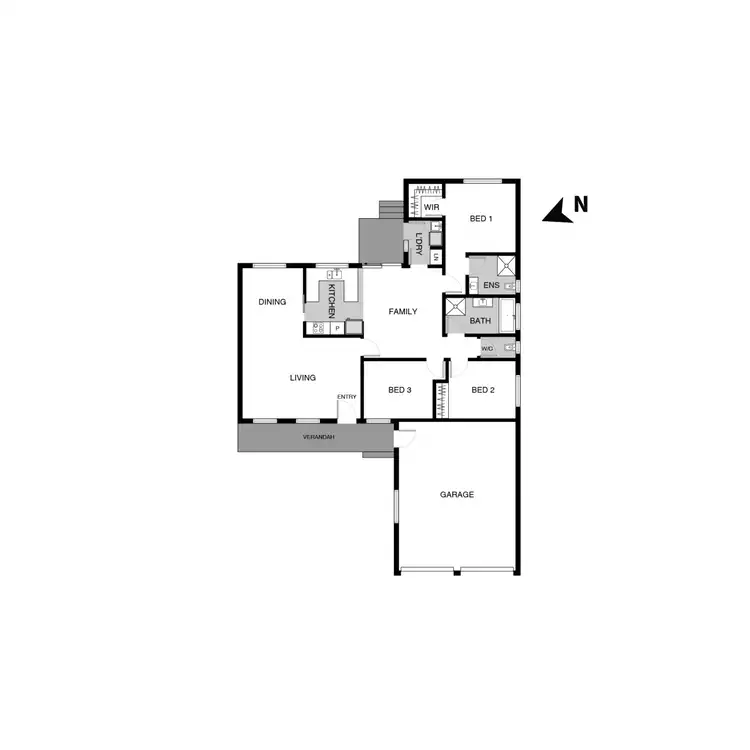 Floorplan of Homely townhouse listing, 1/25 Namadgi Circuit, Palmerston ACT 2913
