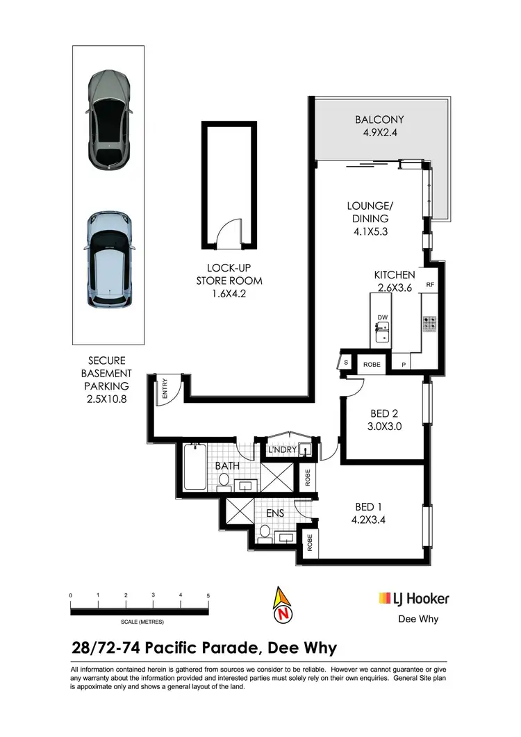 Floorplan of Homely apartment listing, 28/72-74 Pacific Parade, Dee Why NSW 2099