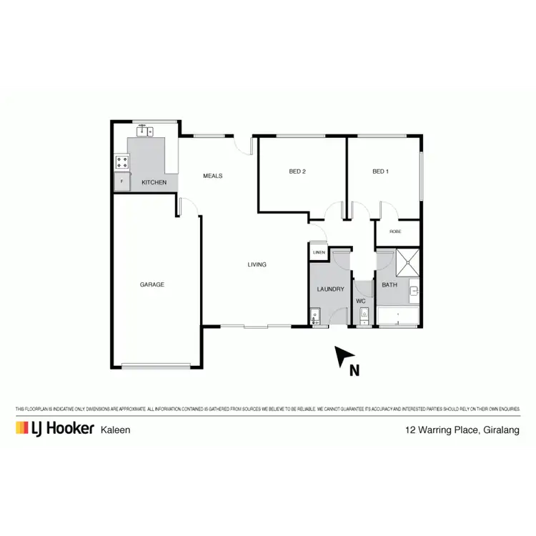 Floorplan of Homely townhouse listing, 12 Warring Place, Giralang ACT 2617