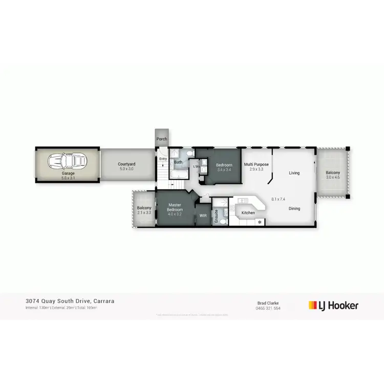 Floorplan of Homely townhouse listing, 3074 Quay South Drive, Carrara QLD 4211