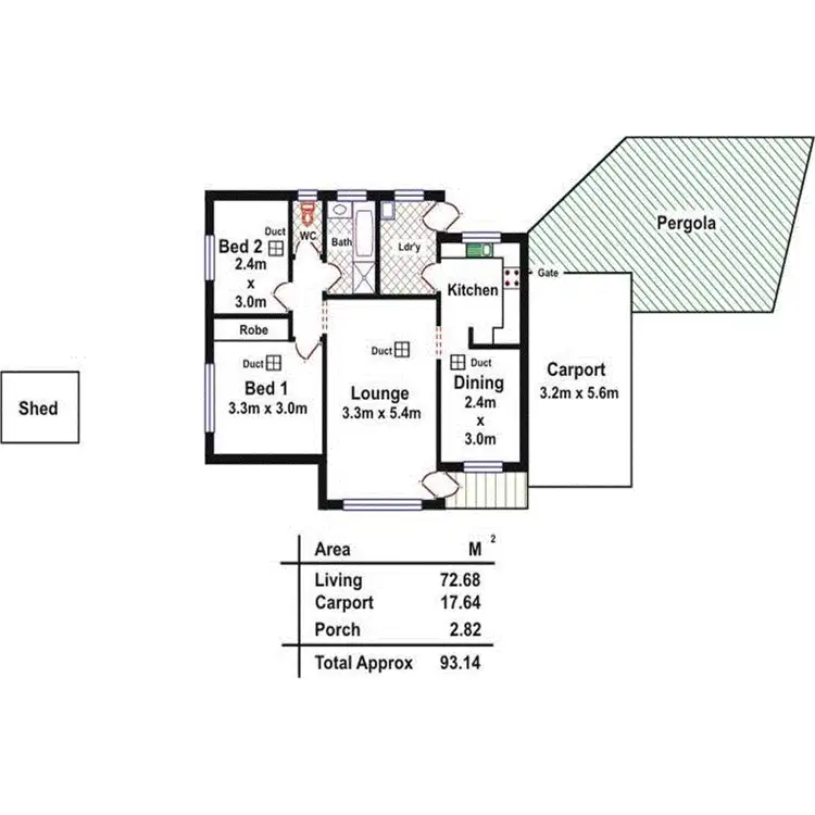Floorplan of Homely house listing, 2/2 Dean Street, Gawler West SA 5118