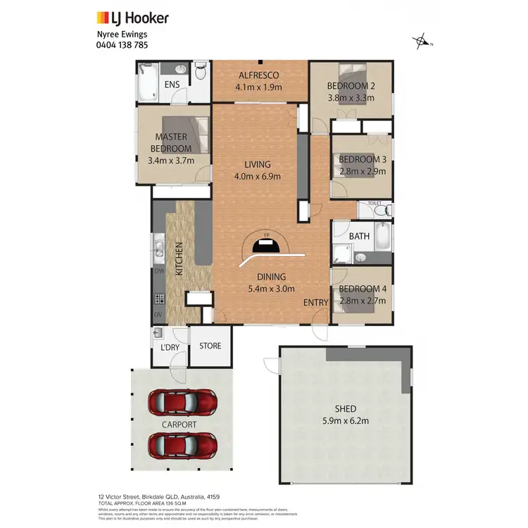 Floorplan of Homely house listing, 12 Victor Street, Birkdale QLD 4159