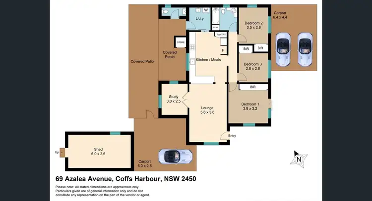 Floorplan of Homely house listing, 69 Azalea Avenue, Coffs Harbour NSW 2450