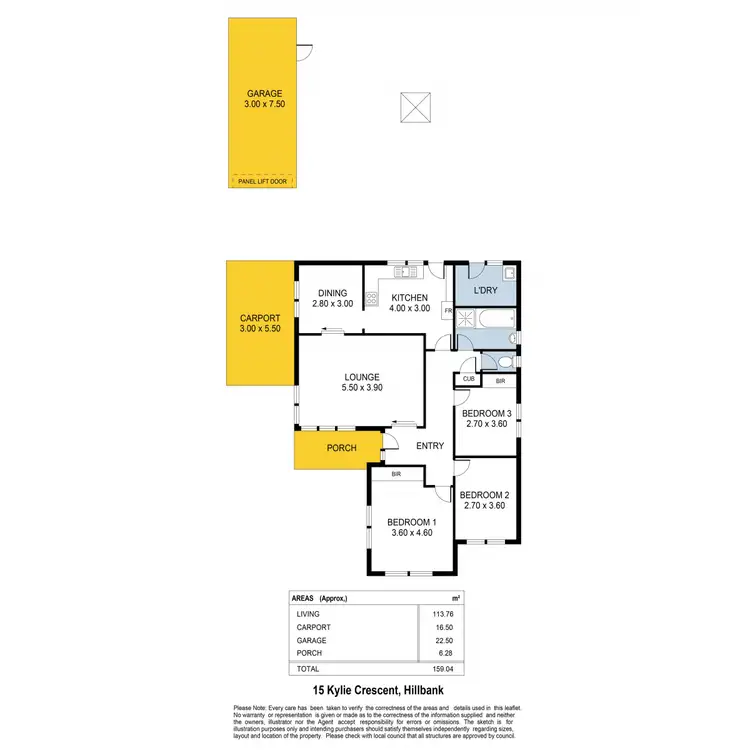 Floorplan of Homely house listing, 15 Kylie Crescent, Hillbank SA 5112