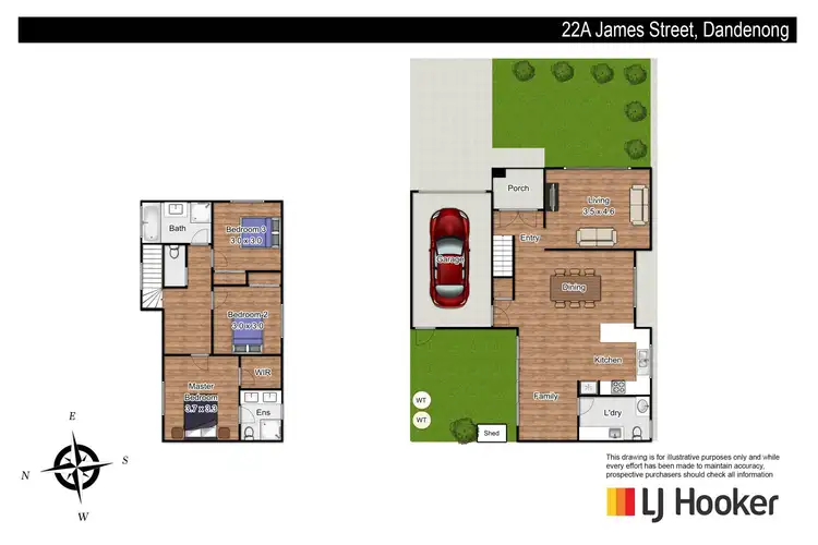 Floorplan of Homely townhouse listing, 22A James Street, Dandenong VIC 3175