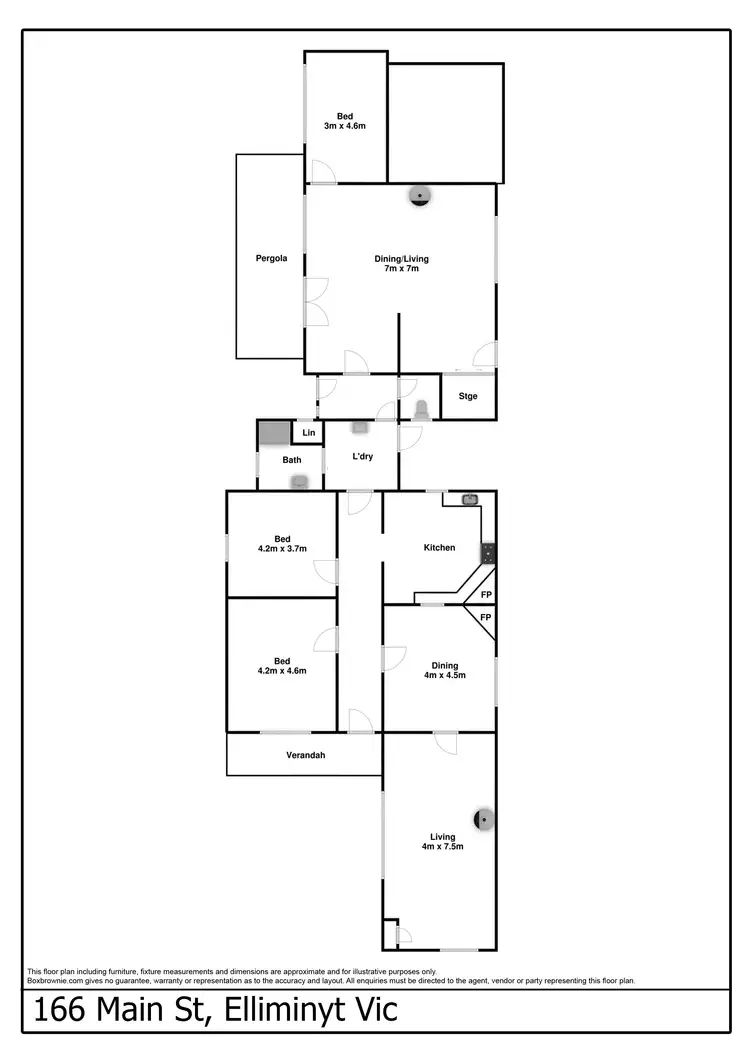 Floorplan of Homely house listing, 166 Main Street, Elliminyt VIC 3250