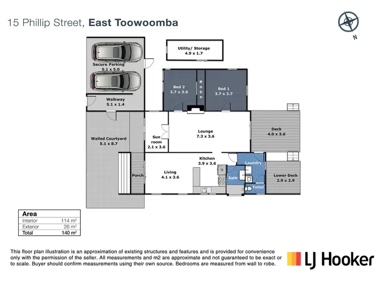 Floorplan of Homely house listing, 15 Phillip Street, East Toowoomba QLD 4350