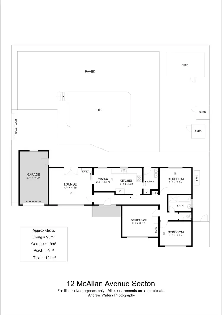 Floorplan of Homely house listing, 12 McAllan Avenue, Seaton SA 5023