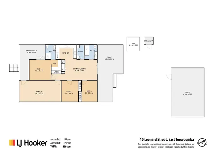 Floorplan of Homely house listing, 10 Leonard Street, East Toowoomba QLD 4350