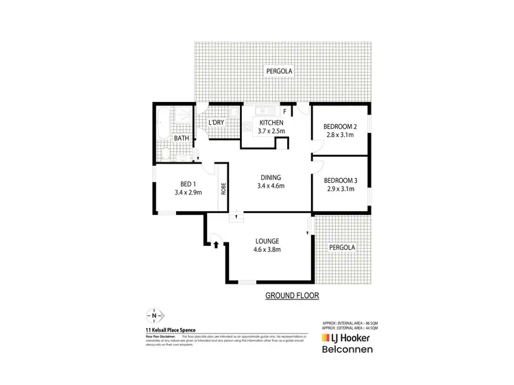 Floorplan of Homely house listing, 11 Kelsall Place, Spence ACT 2615