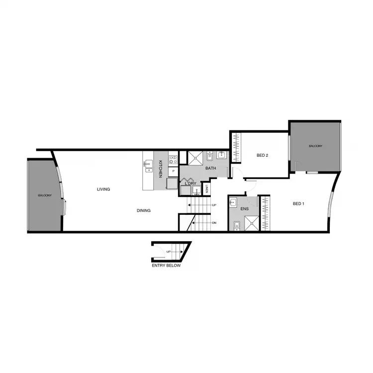 Floorplan of Homely apartment listing, 97/77 Northbourne Avenue, Turner ACT 2612
