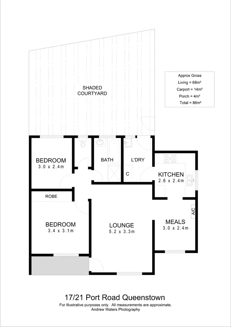 Floorplan of Homely unit listing, 17/21 Port Road, Queenstown SA 5014