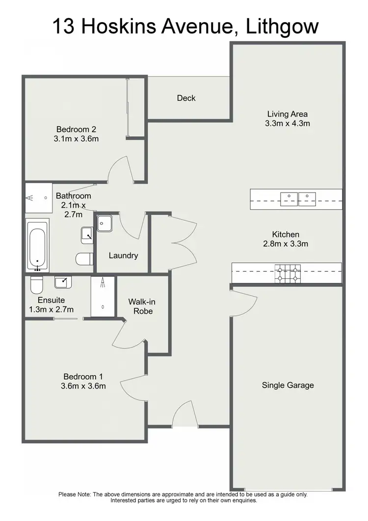 Floorplan of Homely unit listing, 13 Hoskins Avenue, Lithgow NSW 2790
