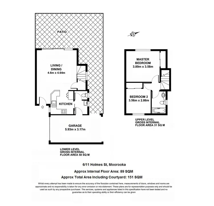 Floorplan of Homely townhouse listing, 6/11 Holmes Street, Moorooka QLD 4105