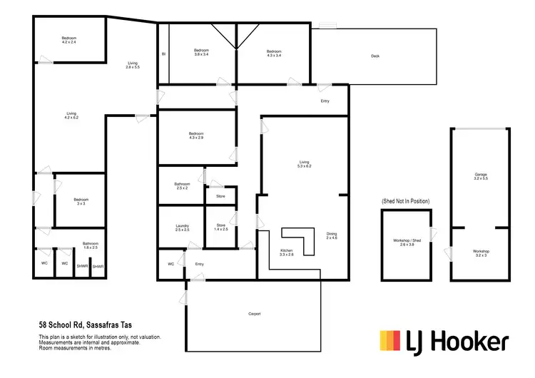 Floorplan of Homely house listing, 58 School Road, Sassafras TAS 7307