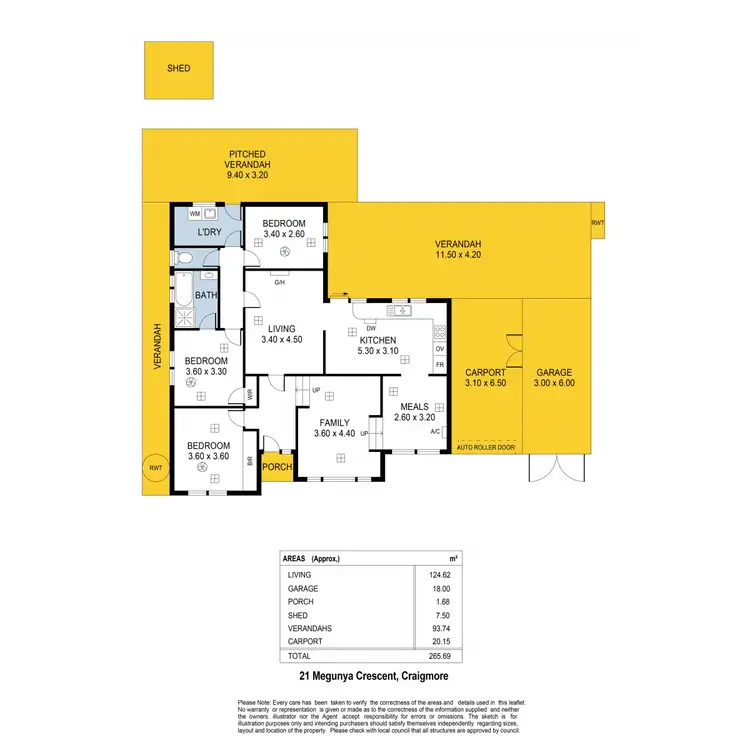 Floorplan of Homely house listing, 21 Megunya Crescent, Craigmore SA 5114