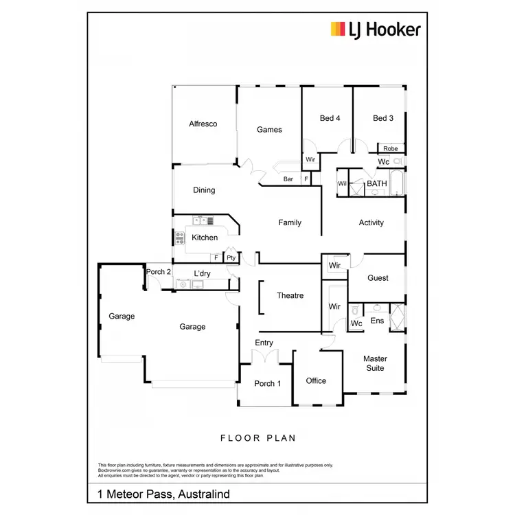 Floorplan of Homely house listing, 1 Meteor Pass, Australind WA 6233