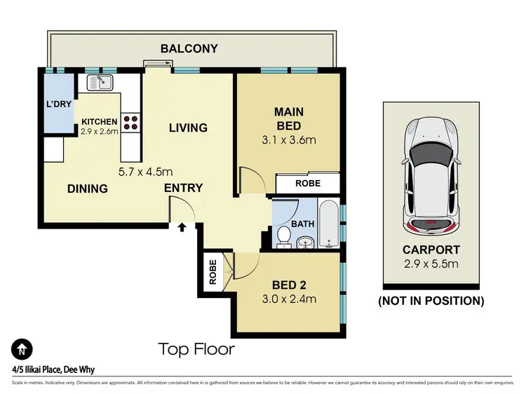 Floorplan of Homely apartment listing, 4/5 Ilikai Place, Dee Why NSW 2099
