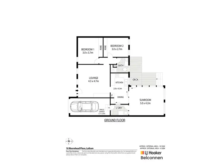 Floorplan of Homely house listing, 18 Moorehead Place, Latham ACT 2615