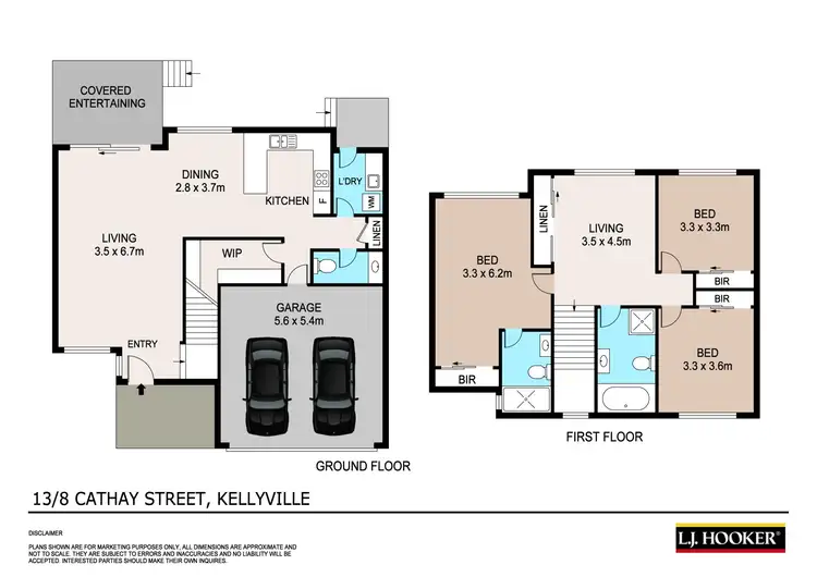 Floorplan of Homely townhouse listing, 13/8 Cathay Place, Kellyville NSW 2155