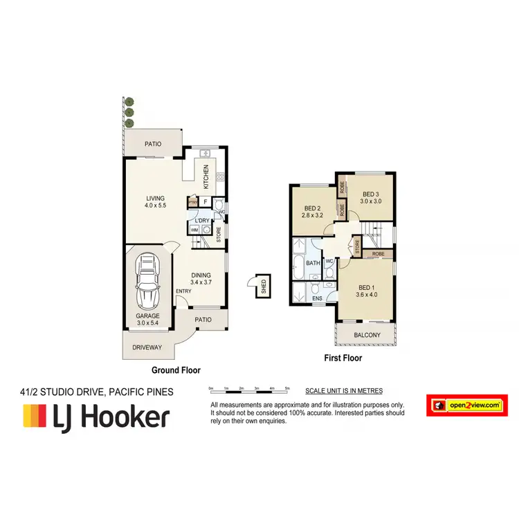 Floorplan of Homely townhouse listing, 41/2 Studio Drive, Pacific Pines QLD 4211
