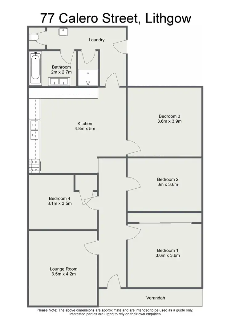 Floorplan of Homely house listing, 77 Calero Street, Lithgow NSW 2790