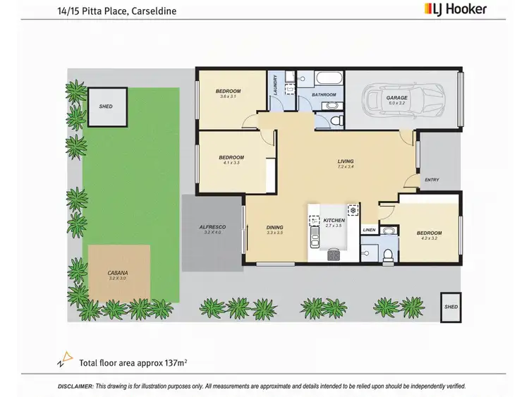 Floorplan of Homely villa listing, 14/15 Pitta Place, Carseldine QLD 4034