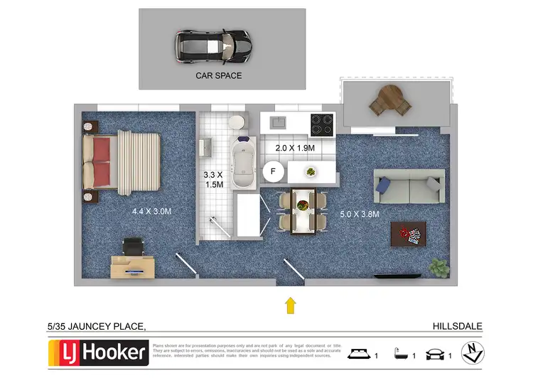 Floorplan of Homely apartment listing, 5/35 Jauncey Place, Hillsdale NSW 2036