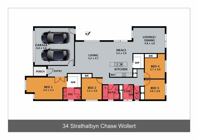 Floorplan of Homely house listing, 34 Strathalbyn Chase, Wollert VIC 3750