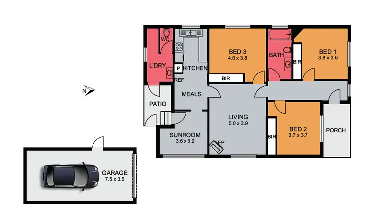 Floorplan of Homely house listing, 1 Knapp Street, Preston VIC 3072