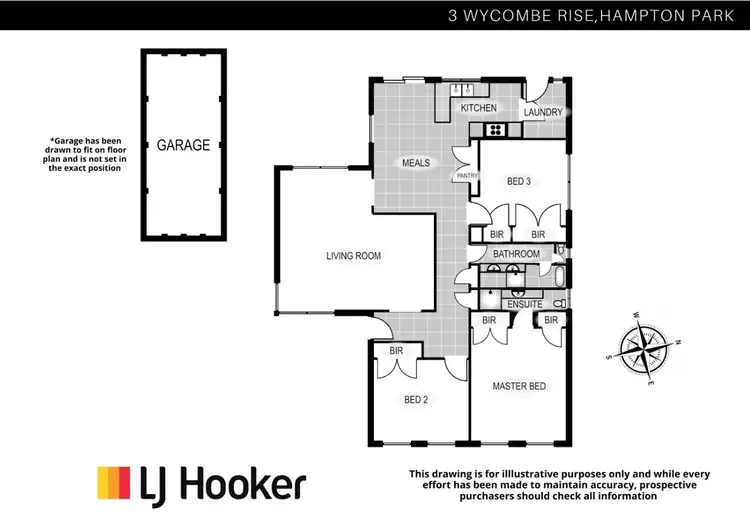 Floorplan of Homely house listing, 3 Wycombe Rise, Hampton Park VIC 3976