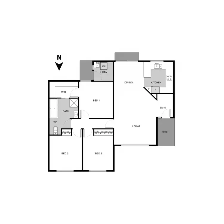 Floorplan of Homely townhouse listing, 19/71 Mina Wylie Crescent, Gordon ACT 2906