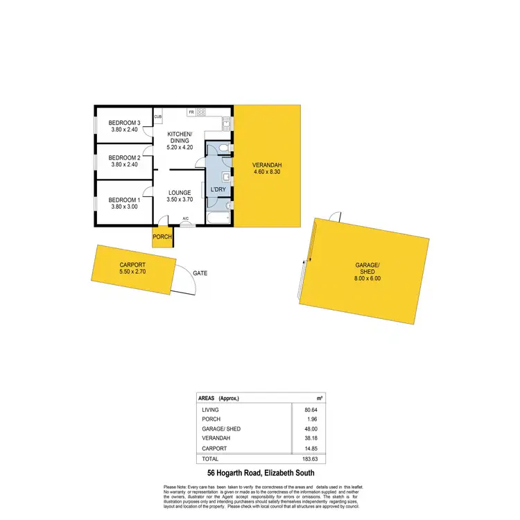 Floorplan of Homely house listing, 56 Hogarth Road, Elizabeth South SA 5112