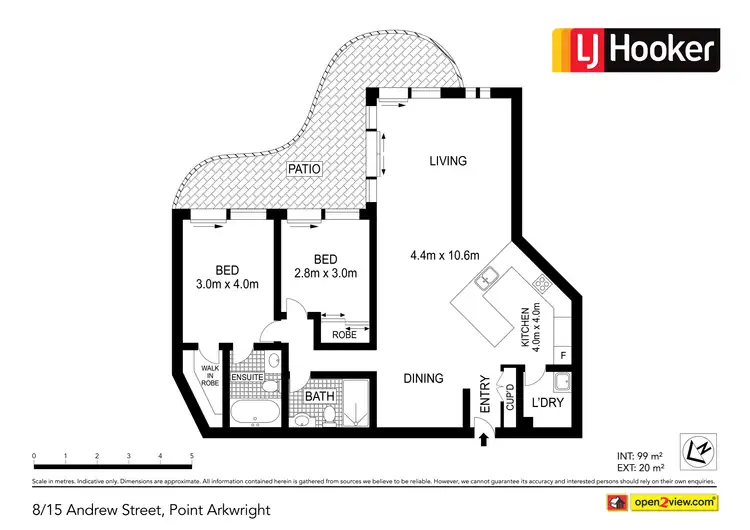 Floorplan of Homely unit listing, Apartment 8/15 Andrew Street, Point Arkwright QLD 4573