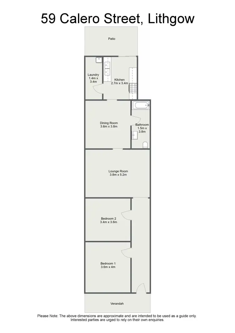 Floorplan of Homely house listing, 59 Calero Street, Lithgow NSW 2790