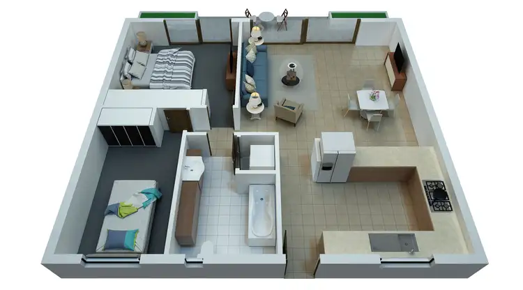 Floorplan of Homely apartment listing, Apartment 102/305-341 Coral Coast Drive, Palm Cove QLD 4879