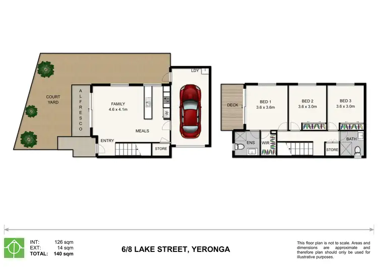 Floorplan of Homely townhouse listing, 6/8 Lake Street, Yeronga QLD 4104