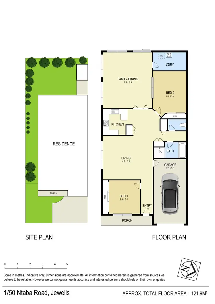 Floorplan of Homely semi-detached listing, 1/50 Ntaba Road, Jewells NSW 2280