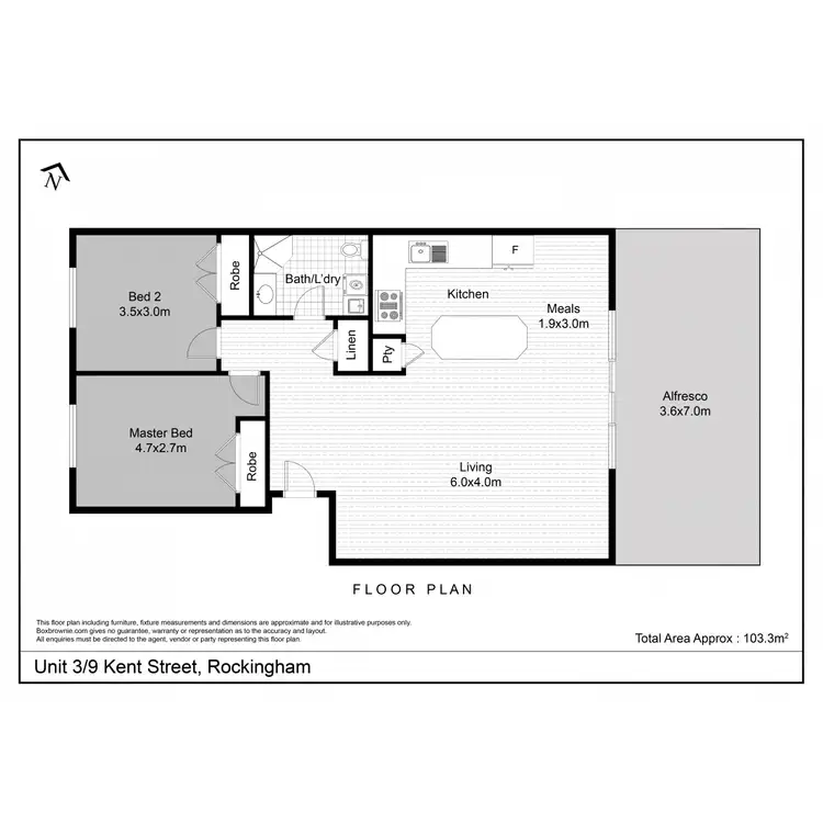 Floorplan of Homely apartment listing, Lot 21 Unit 3/9 Kent Street, Rockingham WA 6168