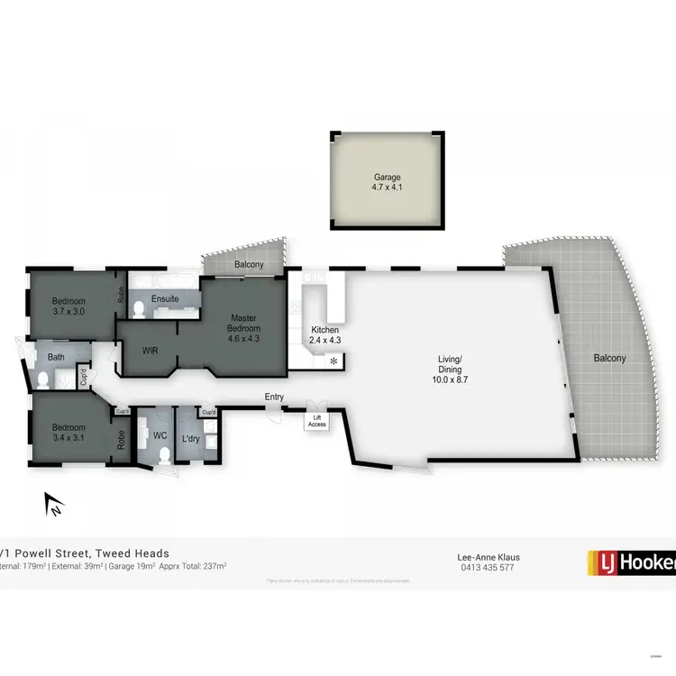 Floorplan of Homely apartment listing, 2/1 Powell Street, Tweed Heads NSW 2485